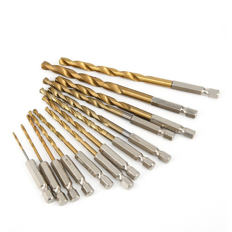 26-Piece Hexagonal Drill Bit Set, 1.5-6.5 mm Drill Bit with