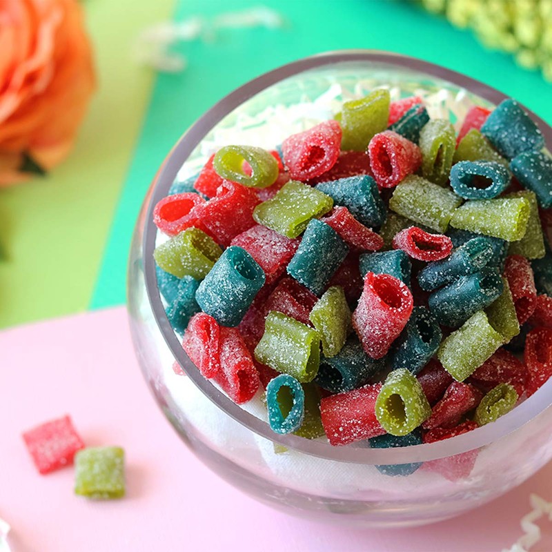 Sour Punch, Bites Strawberry Apple Blue Raspberry Flavors Chewy Candy