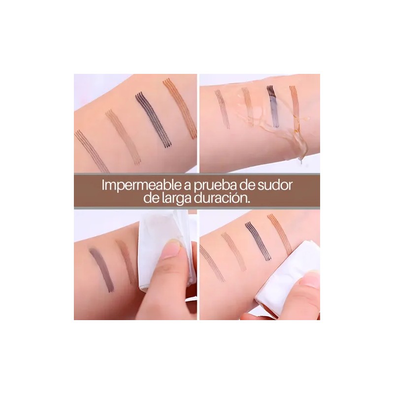 Lápiz Microblading Cejas Marrón P. Agua Universo en Linea Plumon