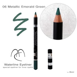 06 Metallic Emerald Green Waterline Kohl Eyeliner - Special Kajal für inner Eyelids, vitalisierend und wasserdicht, sensitive Augen, hypoallergen, Liner