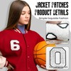 VGROSIA 4-1/2" White Iron On Number Patches Letterman Jacket Patches