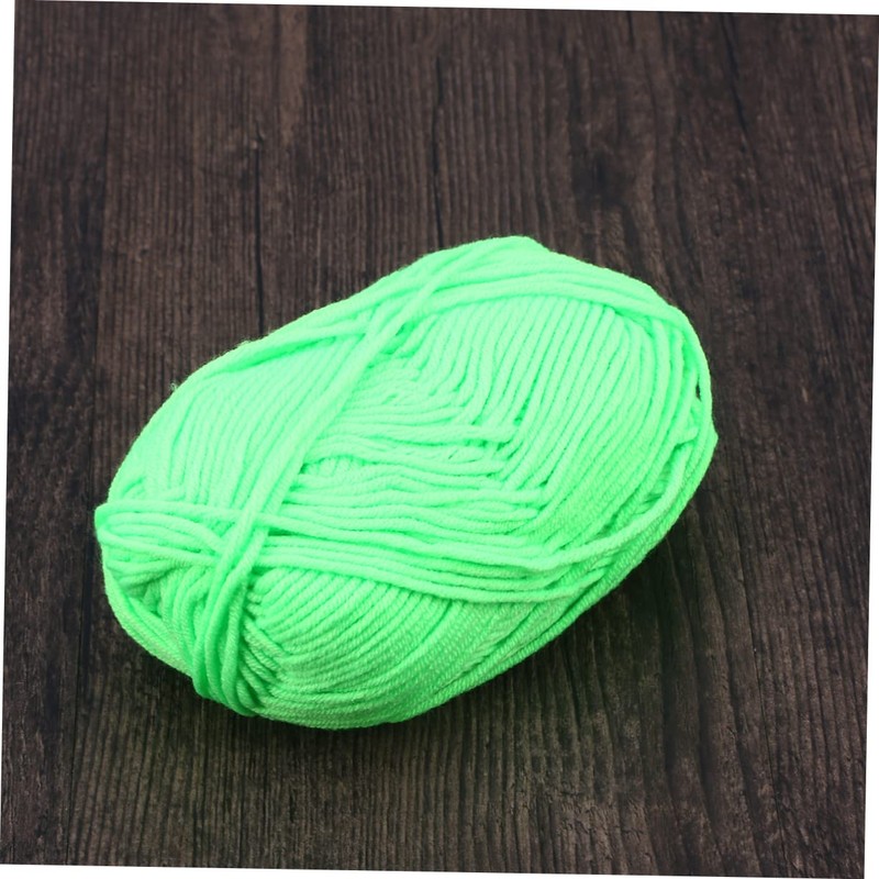 TEHAUX 50g Fluorescent Cotton Yarn Soft Chunky Knitting Yarn for