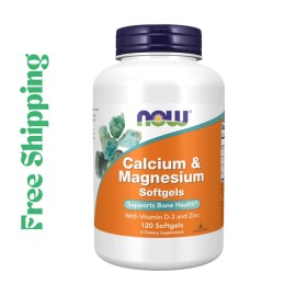 NOW Calcium Magnesium D3 Zinc 120 Softgels |Bone Health Support, High Absorption