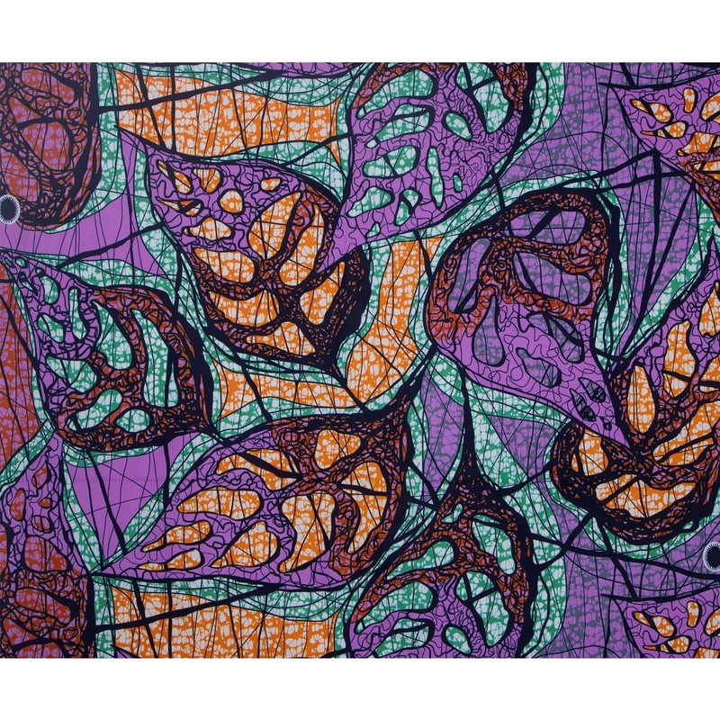 BintaRealWax Tela africana 100% algodón con estampado Ankara Kente Tela