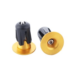 Vctitil Aluminum Bar End Plugs for Most Bicycle Road Bike Mountain Bike (Gold)