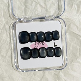 NailHaven| cat eye collection |all kinds of cat eye nails| short press-on nails   |cute nails| nails | acrylic press-on| fake nails |Handmade | high quality Press on nails 10 pcs|reusable nails|nail art|nail charm|handmade press ons|uña sacri lic as:_C26-coal dust_M