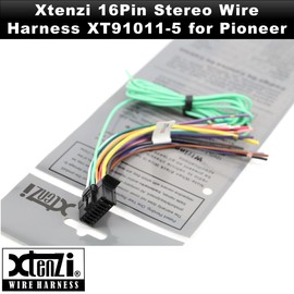 Xtenzi 16Pin Car Radio Power Wire Harness Connector Compatible with Pioneer BV9973 BV9976 BV9978 BV9979B BV9980BT - XT91011-5