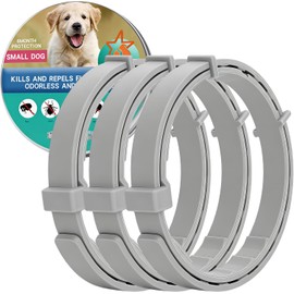 3Pcs Collar para Perro,Todo Natural Collar para Perro Impermeable y Ajustable,para Gato y Perro Chico,Mediano y Grande,8 Meses de prevención (3pcs-grande-70cm)