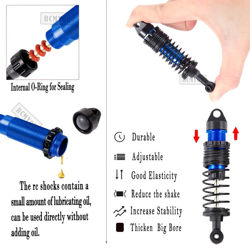 RCMYou Upgrades for 1/10 Slash 2WD(VXL),RC Shocks,Suspension Arm,Caster Block,Steering Blocks,Stub
