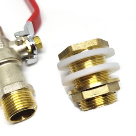 Lever Outside Tap, IBC Tank Adapter Brass Bib and Tap Connector for Garden, Washing Machine and Household (1/2 Inch)