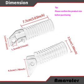 amavoler Motorcycle Foot Pegs,Motocycle Footrest Pegs.A Good Model Fit For Baja Mini Bikes Baja Heat, Mini Baja, Baja Warrior.Bolt Holes: 0.51 inch.