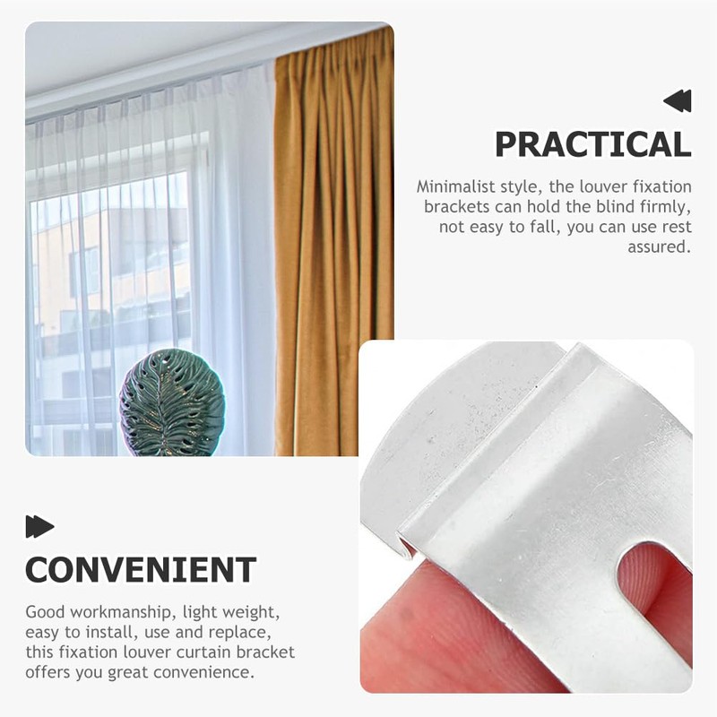 Angoily 10PCS Vertical Blind Clamps, Vertical Blind Top Fix Brackets,