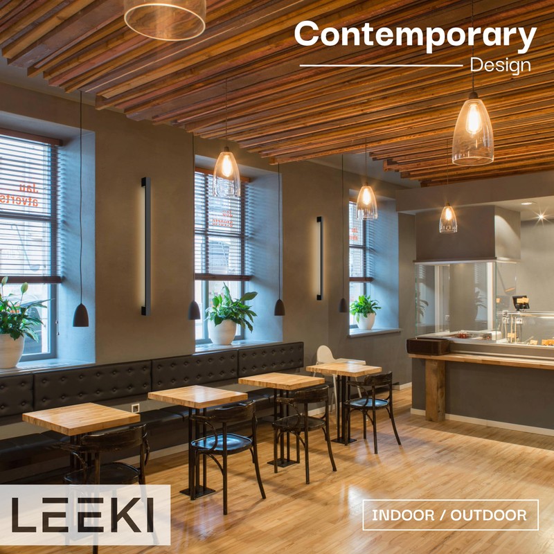 LEEKI - Modern Outdoor Light Fixture - Linear Sconce -