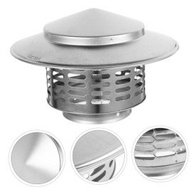 TEHAUX Chimney Stainless Steel Rain Cover Weatherproof Cap for Roof Vent Windproof Snowproof Chimney Protector Durable Lightweight Design Easy Installation