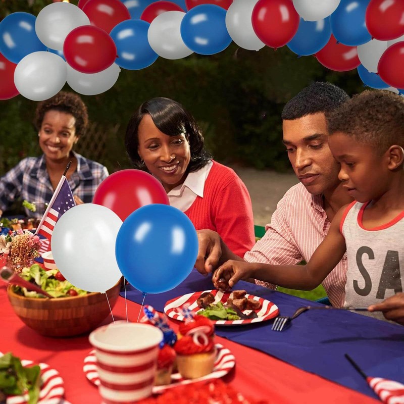 LOJAYUVE Juneteenth Day Latex Balloons with Ribbons, 45 Pack (12