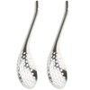jojofuny 2Pcs Small Slotted Spoons Spherification Spoon Durable Stainless Steel