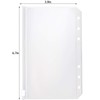 WUWEOT 50 Pack Binder Pockets A6 Size 6 Holes Zipper