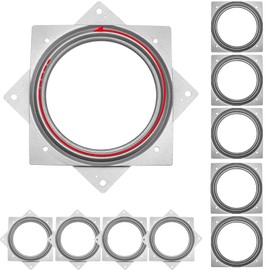LOSYHU 10 Pack Square Rotating Plate 500 lbs Capacity 6 Inch Lazy Susan Turntable Hardware Square Plate Bearings Swivel Plates for Serving Trays, 360° Chair, Cabinet, Craft Project