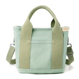 Z - ONE Women's Tote Bag, Lightweight, Zippered, Cloth, Divider, Shoulder Bag, Canvas, Mini Tote Bag, Lunch Bag, Stylish, Cute, green