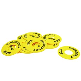 mxuteuk 10pcs 22mm Push Button Switch Emergency Stop Sign for Push Button Switch Replacement MXU-STOP