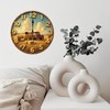 Farm Tractor Hay Bale Rustic Wall Clock 10-Inch Wooden Wall
