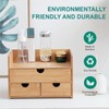 MAGIC BAMBOO 3 Drawer Bamboo Desk Organizer with Shelf –