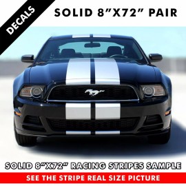MSD Set of two 72 x 8 Rally racing stripes vinyl decals stickers any car |16 - Matte Black