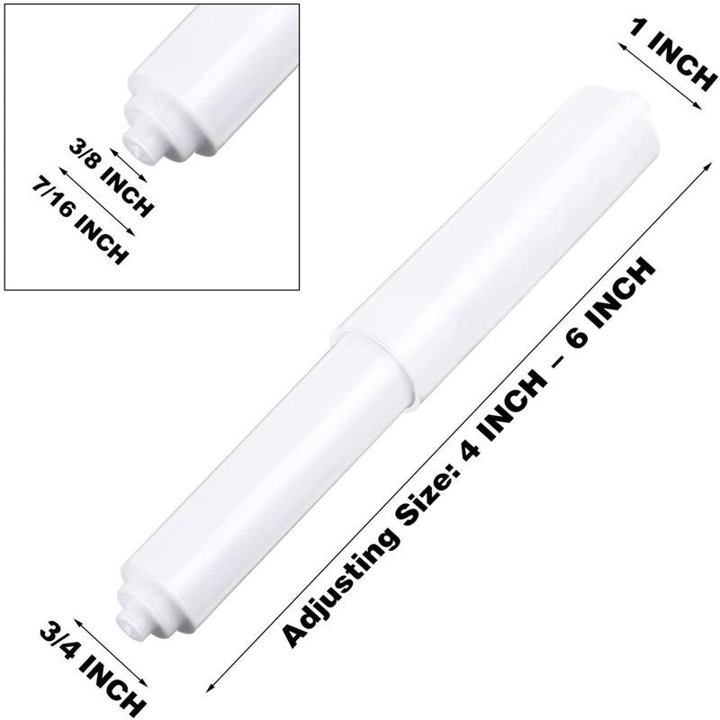 Shappy 4 Pcs Universal Toilet Paper Holder Replacement Rod Spring
