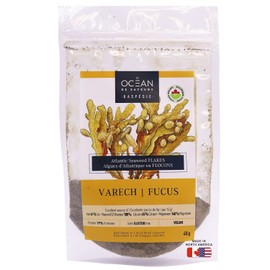 Seaweed Flakes - Canadian, Organic and Eco-Friendly Certified - Easy to use Sea Vegetable - Hand harvested - Un Ocean de Saveurs (Varech - Fucus, Small)