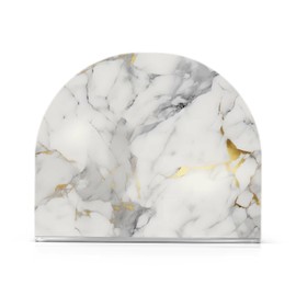 Servilleteros de mármol blanco para mesas, servilleteros de papel, cocina, cena, dispensador de servilletas de acrílico para restaurante, decoración del hogar, bar, 1 paquete