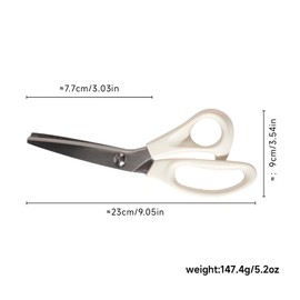 KEARING 9" Lightweight Pinking Shears - 5mm Plastic Handle Zigzag Scissors