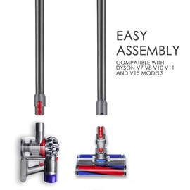 Replacement Wand Extension Tube for Dyson V7 V8 V10 V11 V15 Models,Quick Release Wand Accessories Compatible with Dyson Cordless Stick Vacuum Cleaner of V7 V8 V10 V11(Iron)