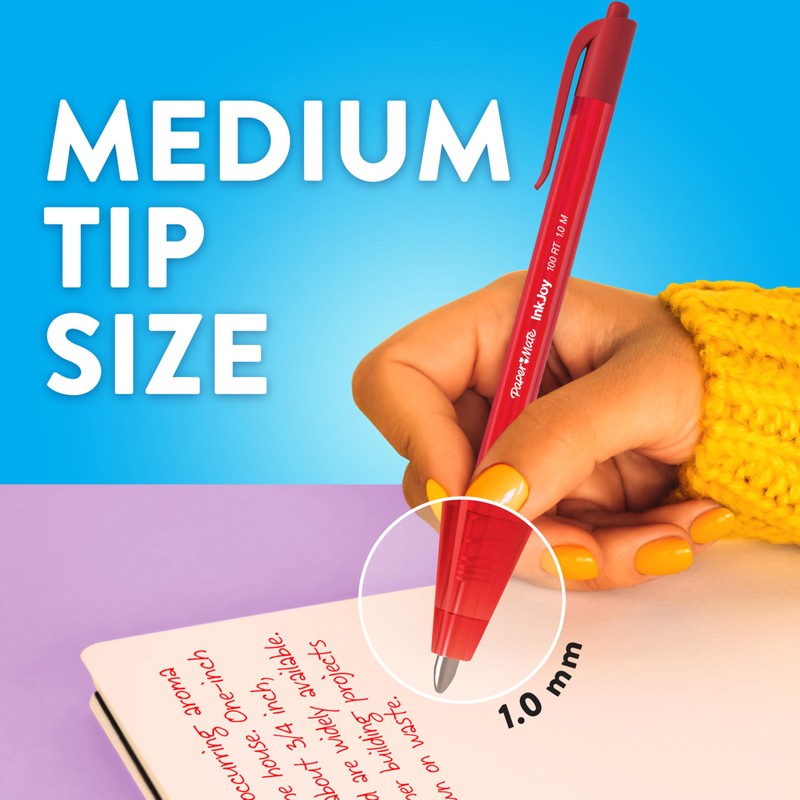 Paper Mate InkJoy 100RT Retractable Ballpoint Pens | Medium Point