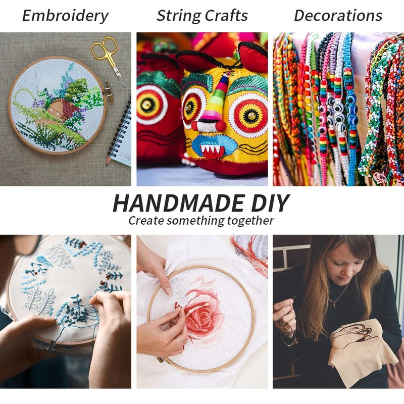 Newaner Embroidery Thread Set - 50 Colours for Embroidery Yourself