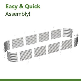 YILIFEIDA Galvanized Raised Garden Bed Outdoor – Large Metal Planter Box for Vegetables, Flowers, and Herbs – Heavy Duty Steel Raised Bed for Backyard Gardening – Rust-Resistant Flower Bed 4x2x1ft