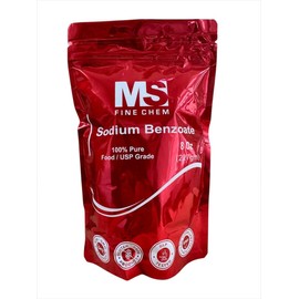 MS Finechem Sodium Benzoate 100% Purity Food Grade Preservative Additive - 0.5 LB