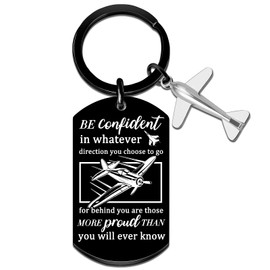 MigPio Pilot Gifts for Men Airplane Keychain Aviation Gifts Flight Attendant Accessories Gift for Aviation Lovers Cool Keychain Gift for Pilots