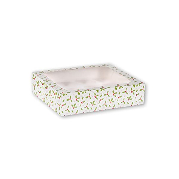 Anniversary House Christmas Cupcake Box with Window and Removable 12
