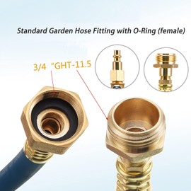 17" RV Winterizing Kit, RV Water Blowout, Air Compressor Quick Connect Plug to 3/4" Sprinkler Winterization Kit with Shut-Off Valve, Line Winterize Blowout Adapter for RV, Camper, Boat, Motorhome