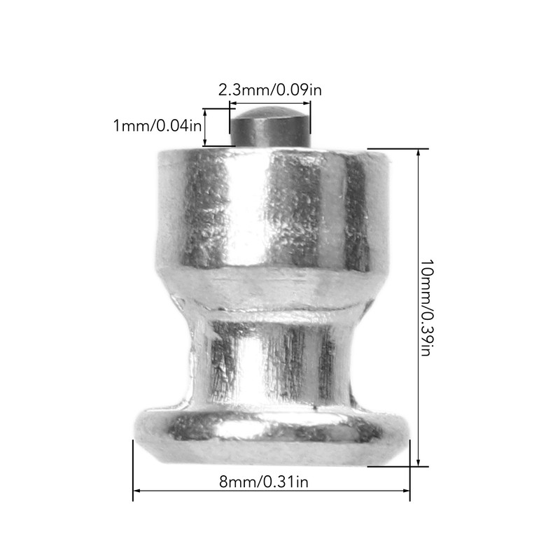 100Pcs Silver Car Tire Studs Anti Slip Stable Wear Proof