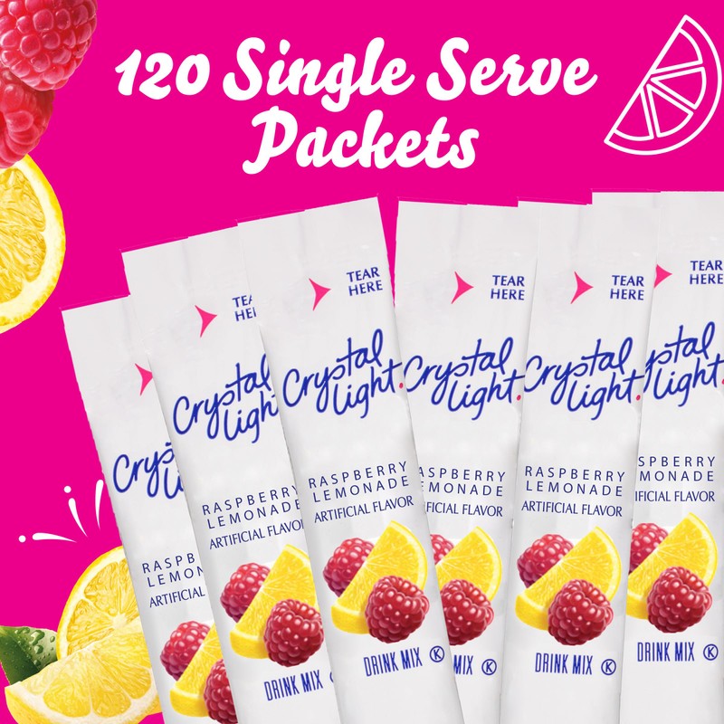 Crystal Light Single Serve Raspberry Lemonade Artificially Flavored Powdered Drink