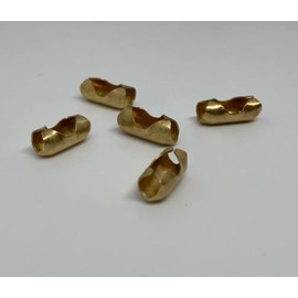 Blindspares Pack of 5 Brass Blind Beaded Chain Connector/Joiner, fits 4.5mm ball (no.10) chain (SP1063)