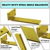 Advanced heavy-duty shelving bracket -5-inch floating shelving -0.2-inch thick gold