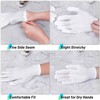 Cotton Gloves for Dry Hands, Paxcoo 20 Pairs Large White