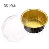 HARFINGTON 50Pcs Baking Cups with Lids 5oz Aluminum Foil Liners