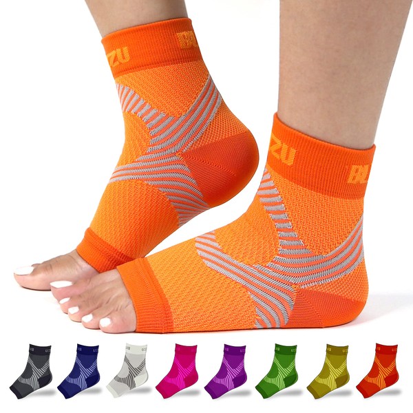 BLITZU Compression Socks for Plantar Fasciitis, Achilles Tendonitis Relief. Ankle