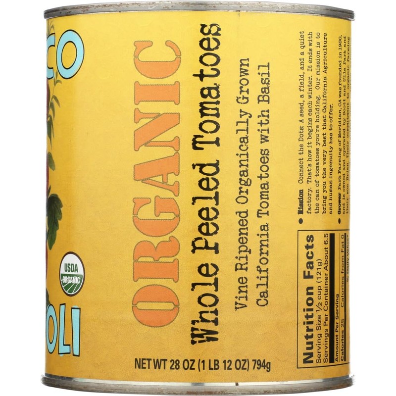 Bianco DiNapoli Organic Whole Peeled Tomatoes, 28 oz, 6 pack