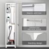 LUCYPAL Broom Closet Storage Cabinet,65" H Metal Cleaning Tool Cabinets