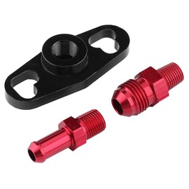 Qiilu Fuel Line Adapter, Fuel Rail Pressure Regulator Adapter to (Outlet) 1/8 NPT Female, Fuel Pump Rail Adapter with Fittings Fit for /