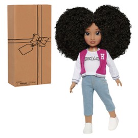 Purpose Toys HBCyoU Student Body President Hope 18-inch Doll & Accessories, Curly Hair, Light Brown Skin Tone, Designed and Developed